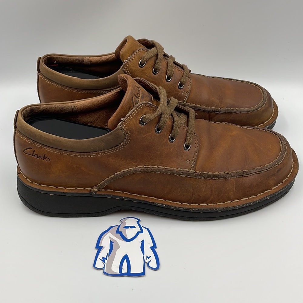 Clarks Brown Leather Oxfords Men’s Sz 11‎